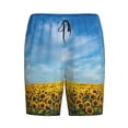 thumbnail image 6 of Daiia Blooming Sunflower Field Mens Woven Stretch Pajama Short,Short Pajama Pants-Small, 6 of 7