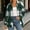Green women plaid shacket a1, variant on BRELIL Women's Fall Winter Plaid Shacket Long Sleeve Button Down Collared Open Front Casual Outerwear Loose Fit Cozy Jacket for Women, Green 2XL