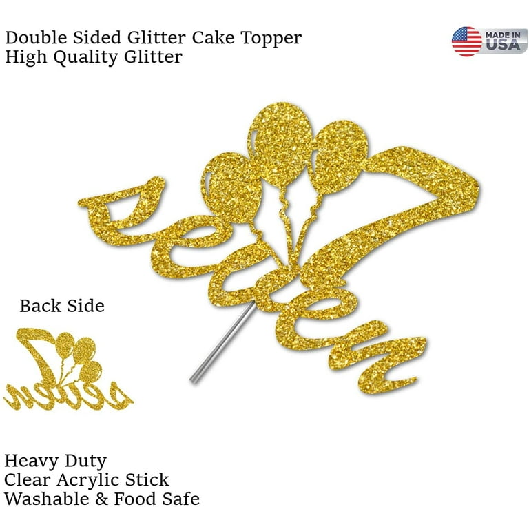 Personalized acrylic cake topper stick 7” – Craftymandytx