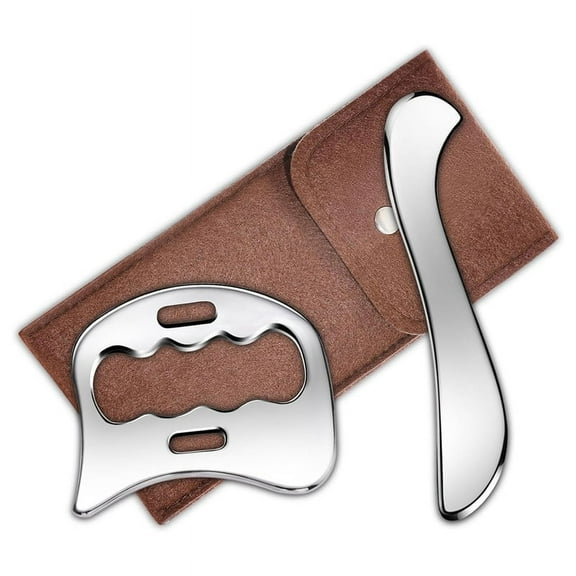 Iastm Tools 2 in 1 Stainless Steel Gua Sha Tool, Myofascial Scraping Tool for Physical Therapy, Soft Tissue Massage Tool
