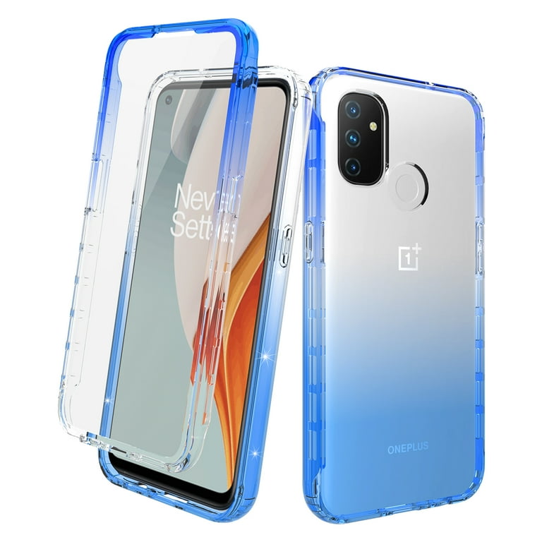 OnePlus Nord N100 Case With Built-in Screen Protector, Rosebono Hybrid  Gradient Transparent Soft TPU Clear Skin Cover 360 Protection Case For OnePlus  Nord N100 (Blue) 