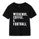 thumbnail image 1 of Gibobby Blusa Niñas Camisetas con estampado de de Rugby de manga corta para niños y niñas, ropa de moda （Negro， 11-12 Años), 1 of 3