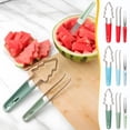thumbnail image 1 of Cortador y Rebanador de Sandía | Herramienta 3 en 1 para Paletas y Snacks de Acero Inoxidable | Mango Ergonómico | Cuchillas Antióxido | Almacenamiento Compacto | Rebanador de Melón para Snacks de, 1 of 4