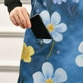 thumbnail image 4 of Beautiful Floral Blue Background Chef Kitchen Apron with Pockets for Women Waterproof Aprons for Cooking Baking, 4 of 7