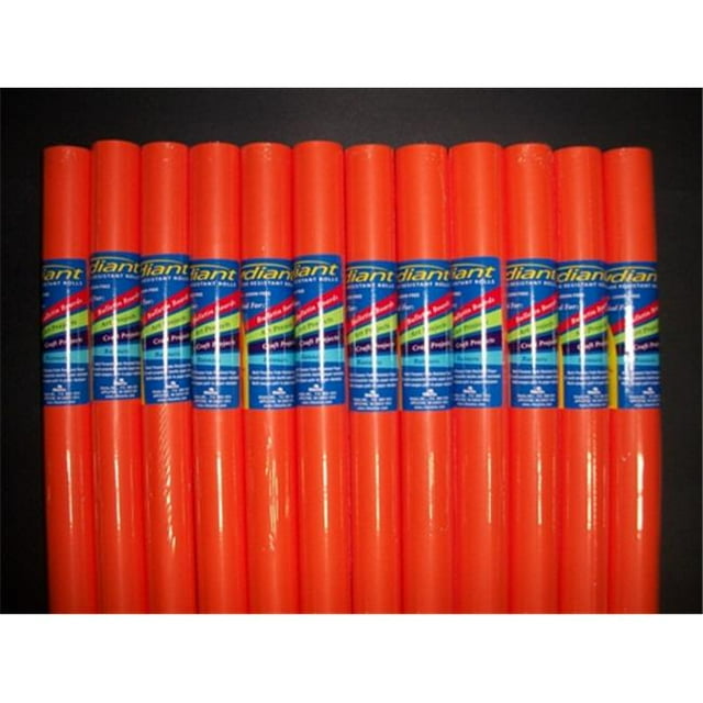 80021 RiteCo Raydiant RiteCo Raydiant Rouleaux d'Art Résistants à la Décoloration Orange 24 Po X 12 Pi Lot de 12