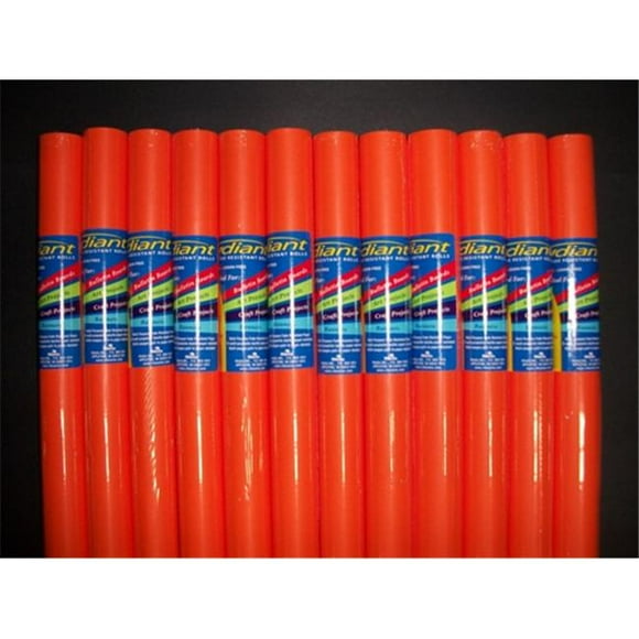 80021 RiteCo Raydiant RiteCo Raydiant Rouleaux d'Art Résistants à la Décoloration Orange 24 Po X 12 Pi Lot de 12