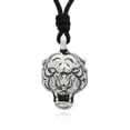 thumbnail image 1 of Tiger Cat Strength Silver Pewter Charm Necklace Pendant Jewelry With Cotton Cord, 1 of 1