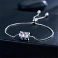 thumbnail image 2 of Adjustable Hollow Color Zircon Bracelet Elegant Rhinestone Bangle Party Holiday Jewellery Birthday Gift, 2 of 5