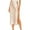 Beige, variant on Sngxgn Womens Knee Length Elastic Waist Stretchy Bodycon Pencil Skirt(Beige,L)