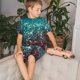 thumbnail image 4 of Balery Colorful Rainbow Glitter Conjunto de Pijama Infantil de Manga Corta con Estampado – Ropa de Dormir de Algodón Suave-Medium, 4 of 6