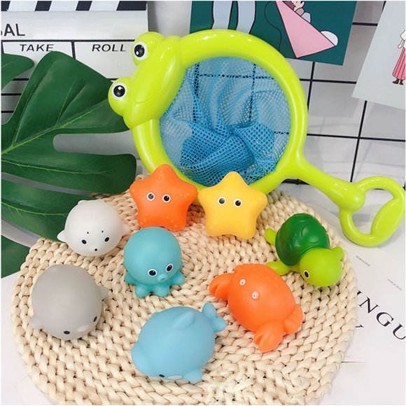 zanvin Ocean Toy Floating Ocean Squeaky Toys Bath Room Water Toys for 1-3 Pool Toys Fish Bath Toys Preschool Bath Toys Bath Toys for Babies 6-12 Months Toy Rubber, Christmas Gifts