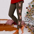 thumbnail image 1 of MKLEKYY Leggings deportivos de yoga para mujer, con estampado navideño, informales, a la moda, para levantar el trasero, 1 of 3