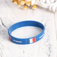 thumbnail image 3 of SASABAXI 6Pcs Blue Multi Circular National Flag Bracelet For Soccer Fans, 3 of 6