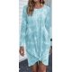 thumbnail image 3 of Vestido corto informal con tinte de corbata para mujer, cuello redondo, sin mangas, camiseta suelta de verano, minivestido Zhivalor CDWJ576-11, 3 of 5