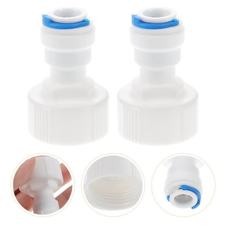 Beaupretty 5Pcs Quick Connect Hose Connectors White PP Thread Adapter for Ice Maker Use