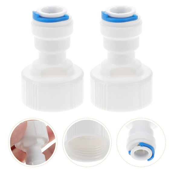 Beaupretty 5Pcs Quick Connect Hose Connectors White PP Thread Adapter for Ice Maker Use