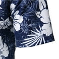 thumbnail image 5 of ALLLIST Men's Shirts Hawaiian Collared Short Sleeve Button Down Shirts Casual Blue Clothing for Men, 5 of 9