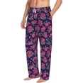 thumbnail image 2 of Xecao Rose Flowers Men's Straight Lounge Pajama Pants: The Ultimate in Comfortable Sleepwear, 2 of 9