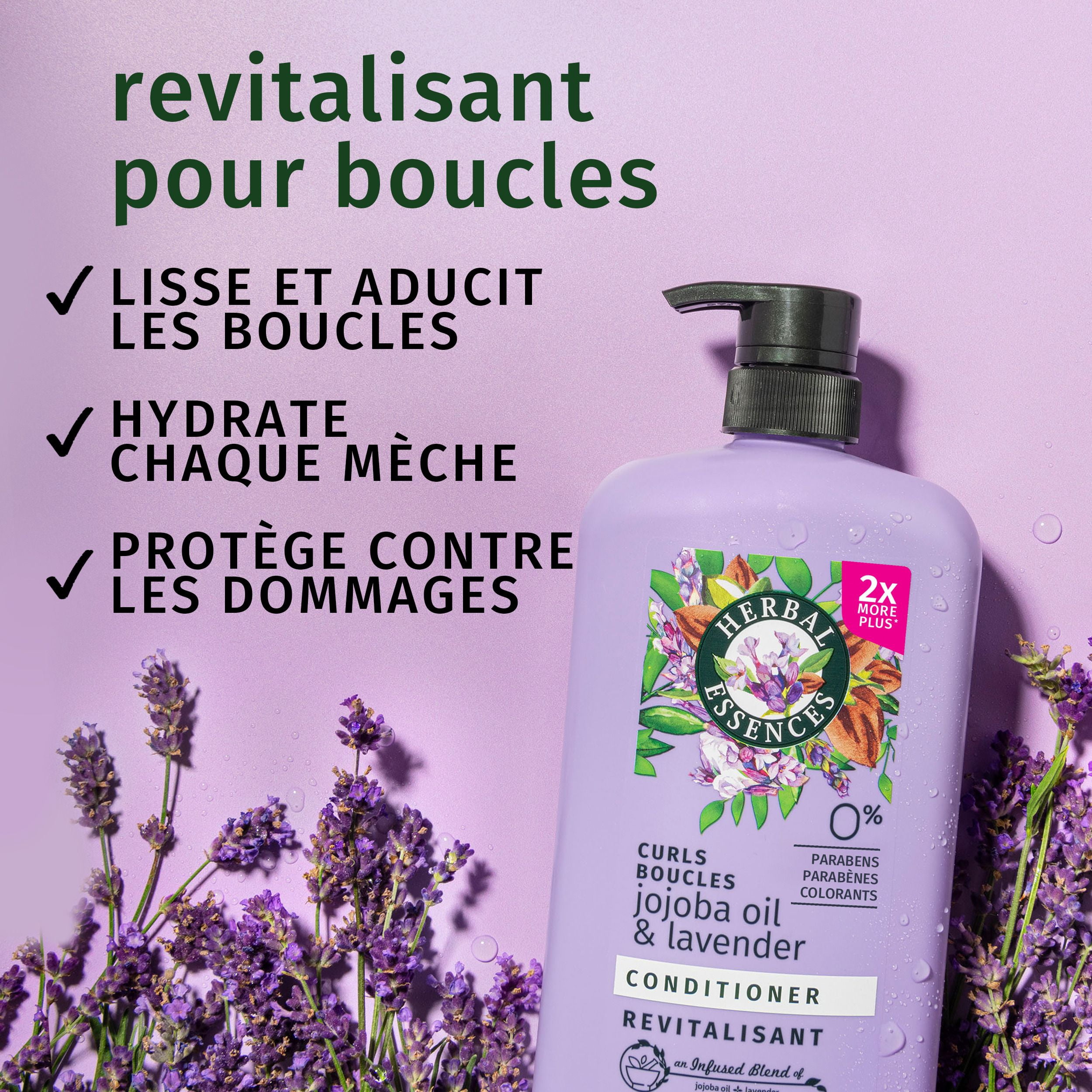 HERBAL ESSENCES – REVITALISANT POUR CHEVEUX BOUCLÉS JOJOBA ET LAVANDE – 1L