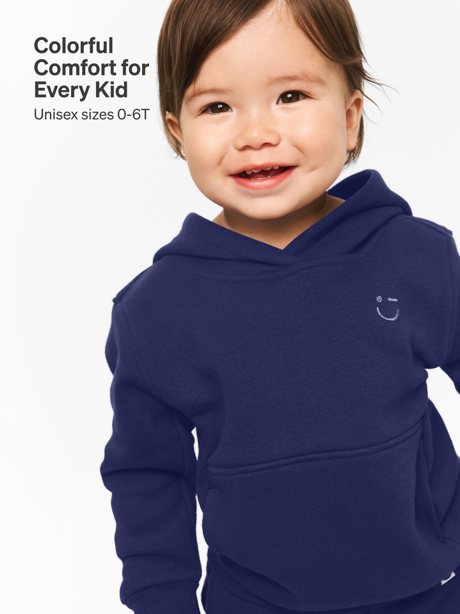 Color Mix by Garanimals Baby & Toddler Fleece Hoodie, Sizes 0–6T