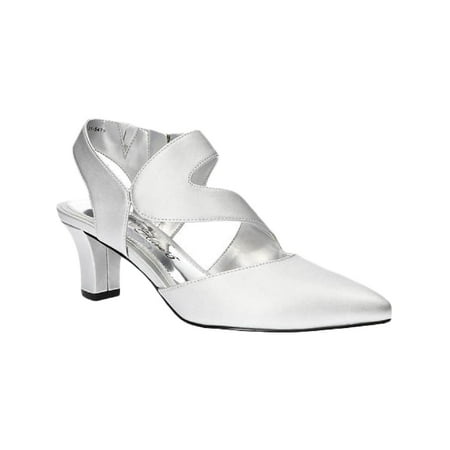 

Easy Street Womens VENUE Satine Pumps Dance Heels Silver 9 Medium (B M)