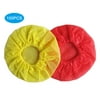 100Pcs Eco-friendly Microphone Covers Windscreen Dustproof Protection Mike Cover (Red & Yellow)
