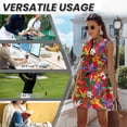 thumbnail image 6 of KUIFORTI Matching Golf Shirts for Couple Red Tropical Floral Moisture Wicking Matching Couple Sport Shirts Woman Golf Sport Cloth Set with Pocket Built in Shorts Keep Cool in Hot Weather, 6 of 7