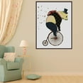 thumbnail image 3 of Wall Art Painting on Canvas Bear Riding Bike Wall Decor Funny Bear Painting For Livingroom Bedroom Decoration Framed Painting Ready to Hang, 3 of 5