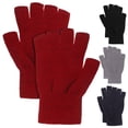 thumbnail image 5 of unbranded 4 Pairs Knit Fingerless Gloves Women Acrylic Fibers Warmth Retention Hiking, 5 of 8