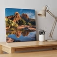 thumbnail image 4 of Desert Canyon Lake Canvas Wall Art for Living Room Bedroom Bathroom, Nature Rustic Southwestern Canvas Art Wall Decor, Artwork for Walls Home Office Decor, 16"x16", 4 of 9