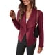 thumbnail image 1 of Chaqueta Corta de Gamuza Sintética PRETTYGARDEN 2025 Vino Tinto XL, 1 of 9