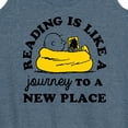 thumbnail image 3 of Peanuts - Reading Is Like A Journey To A New Place - Women's Racerback Tank Top, 3 of 6