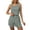 Green, variant on Womens 2 Piece Pajama Set Short Sleeve Crewneck Cutout Top Side Slit Shorts Elastic Waist Summer Sleepwear