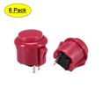 thumbnail image 1 of Unique Bargains 23mm Mounting Hole Momentary Game Push Button Switch Round for Arcade Video Games Red, 6pcs, 1 of 3