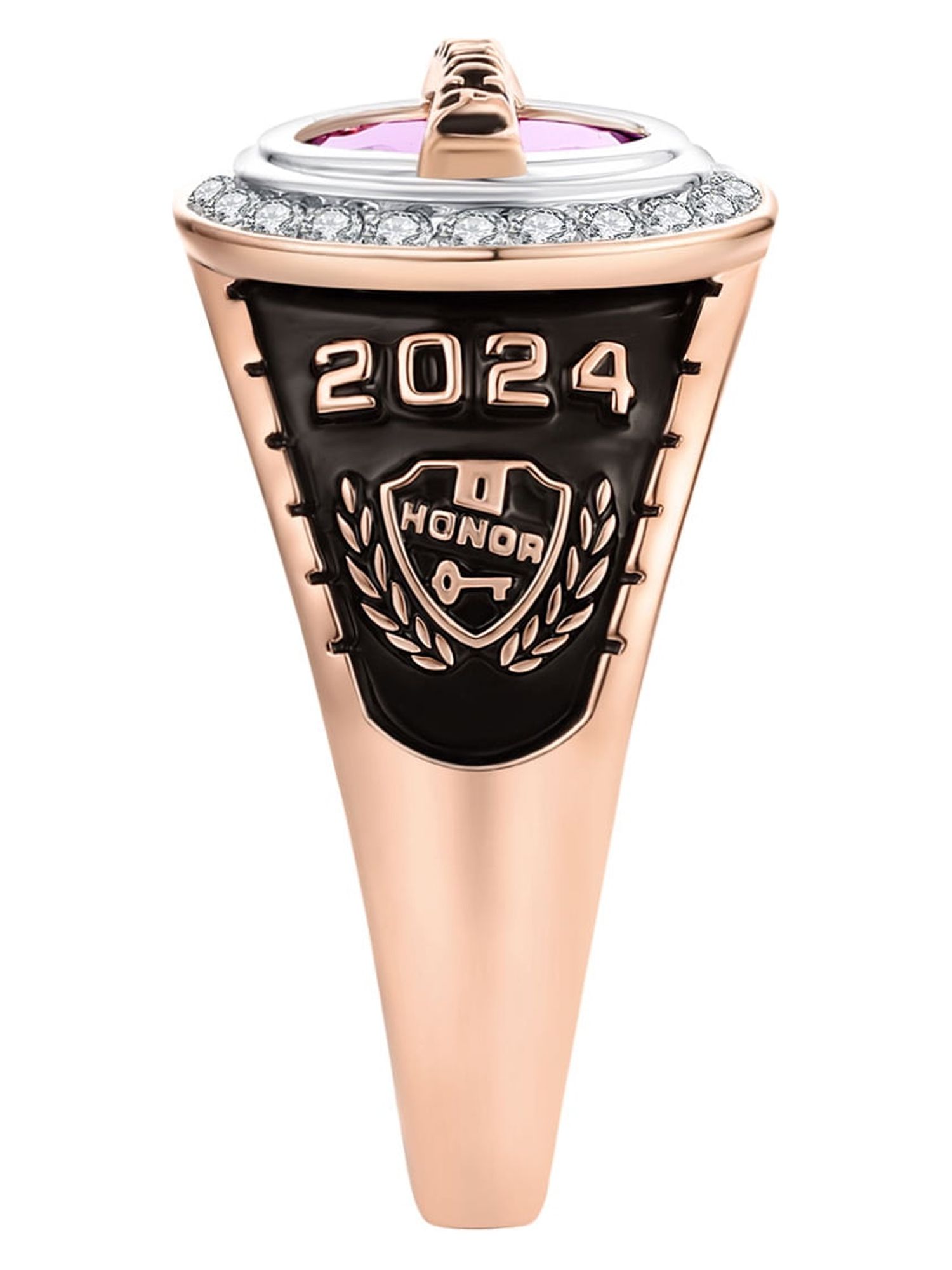 Order Now for 2025 Graduation, Freestyle Women's CZ Oval Stone Personalized Top Class Ring, Personalized, High School or College