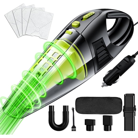 ATUPEN Car Vacuum, Portable Handheld Mini Vacuum Cleaner with 16ft Cord, Attachments & HEPA Filter