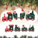thumbnail image 3 of El tren de la Navidad pintó la decoración de madera de la Navidad para el ornamento de la sobremesa de Navidad, 3 of 5