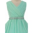 thumbnail image 3 of Little Girls Dress Sleeveless V Neck Cross Body Chiffon Party Flower Girl Dress Royal Size 4 (M37BK1), 3 of 3