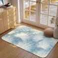 thumbnail image 3 of Indoor Door Mat, Sky Blue Palm Leaves Coastal Absorbent Non Slip Washable Rug, Summer Tropical Botanical Low Profile Small Welcome Floor Mats for Entryway, Front Door, RV, 16x24 In, 3 of 9