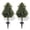 Pyramidal Boxwood, variant on Artificial Spherical Cedar Topiary Stake (2 Pack), Realistic Evergreen Outdoor Garden Decor with Ground Stakes, No Maintenance Faux Shrubs for Yard, Porch, Easter