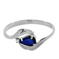 thumbnail image 2 of Galaxy Gold 14K White Gold Natural Diamond and Pear-Shaped Sapphire Ring - September Birthstone - Truth & Nobility - Sizes 5.5 to 11 - Fine Jewelry for Women, 2 of 4