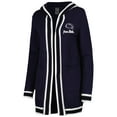 thumbnail image 2 of Women's Gameday Couture Navy Penn State Nittany Lions One More Round Tri-Blend Striped Hooded Cardigan Sweater, 2 of 4