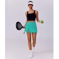 thumbnail image 6 of Pinspark Women's Tennis Skirts High Waisted Workout Skorts with Inner Pockets Side Split Golf Skirt Lightweight Athletic Skort Summer, 6 of 6