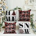 thumbnail image 4 of Christmas Outdoor Pillow Covers for Couch Set of 4 Red Xmas Holiday Cushion Cases for Home Decor Living Room Car,20x20, 4 of 5