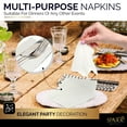 thumbnail image 4 of Cocktail Napkins Disposable, White Beverage Napkins Soft and Absorbent Paper Napkins for Dinner, Party, Wedding, Or Every Day Use, 5” x 5” 2 Ply Party Napkins, Pack of 200 - By Amcrate, 4 of 6