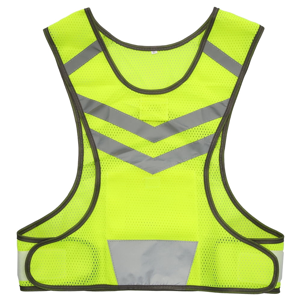 Serda High Visibility LED lighting Sets Safety Vest Reflective Running Vest Adjustable Fits Men and Women
