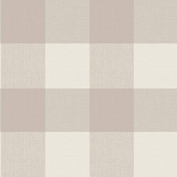 Fine Décor Ernie Neutral Plaid Wallpaper