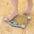 thumbnail image 5 of Taylor 13.0"x11.7" Clear Glass Body Weight Scale Battery Powered 400 lb Capacity, 5 of 8
