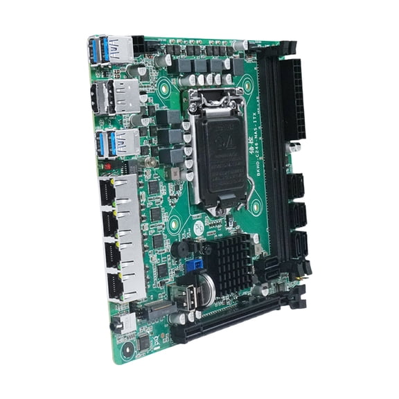 ITX Motherboards With 8 Port 4x1226V 2.5Gb Ethernet Double NVMe Slots DDR4 Support For 8th 9th Gen CPUs