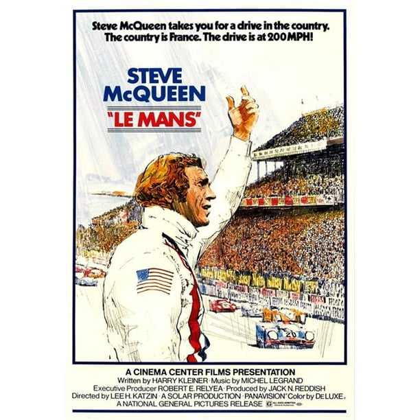Collection Everett EVCMMDLEMAEC002HLARGE le Mans Steve Mcqueen 1971 Affiche du Film, 24 x 36 - Grand
